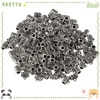 Nextth ลูกปัดสเปเซอร์ โลหะผสมสังกะสี สีทอง สีเงิน สําหรับสร้อยคอ สเปเซอร์ลูกปัด อัลลอย อุปกรณ์เสริม สําหรับทําเครื่องประดับ