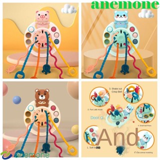 Anemone Montessori 3 In 1 ของเล่นซิลิโคน ลายการ์ตูนหมู เสริมการเรียนรู้เด็ก