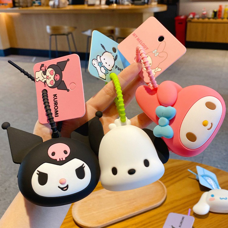 ของแท้ Sanrio กระเป๋าใส่เหรียญ พวงกุญแจ จี้รูปสุนัขหูใหญ่ อเนกประสงค์