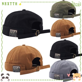 Nextth หมวกบีนนี่ ผ้าฝ้าย ทรงโดม แตงโม สไตล์ฮิปฮอป เรโทร ปรับได้ สีอินเทรนด์ สําหรับผู้ชาย