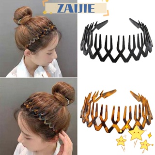 Zaijie24 ที่คาดผมพลาสติก ทนทาน สําหรับล้างหน้า 4 ชิ้น