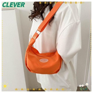 Clever กระเป๋าใส่เหรียญ ผ้าแคนวาส น้ําหนักเบา สีพื้น สําหรับผู้หญิง