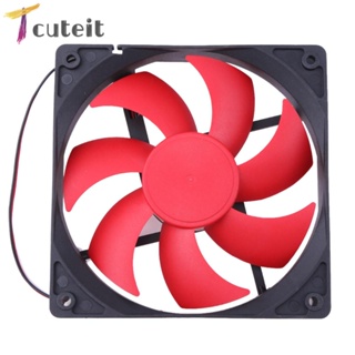 Tcuteit พัดลมระบายความร้อน DC12V 1800R 120x120x25 มม. 2 Pin 12 ซม.