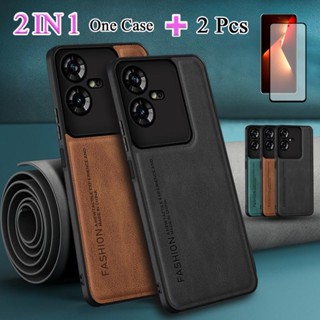 2 IN 1 เคสหนังเซรามิค สองชิ้น สําหรับ Tecno Pova Neo 3