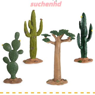 Suchenhd โมเดลต้นกระบองเพชรปลอม พลาสติก ขนาดเล็ก สําหรับตกแต่งสวน DIY