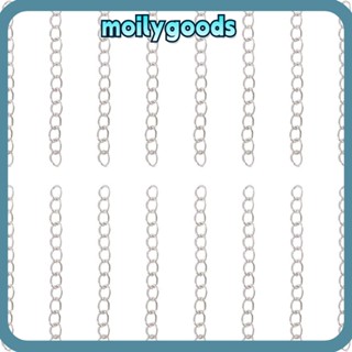 Moilyhd สายโซ่เหล็ก สีเงิน สําหรับทําเครื่องประดับ สร้อยคอ แฮนด์เมด