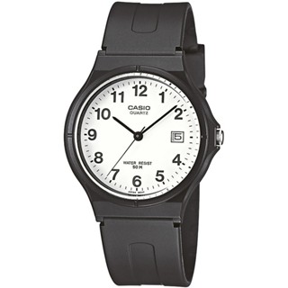 CASIO นาฬิกาข้อมือ CASIO รุ่น MW-59-7BVDF วัสดุเรซิ่น สีขาว