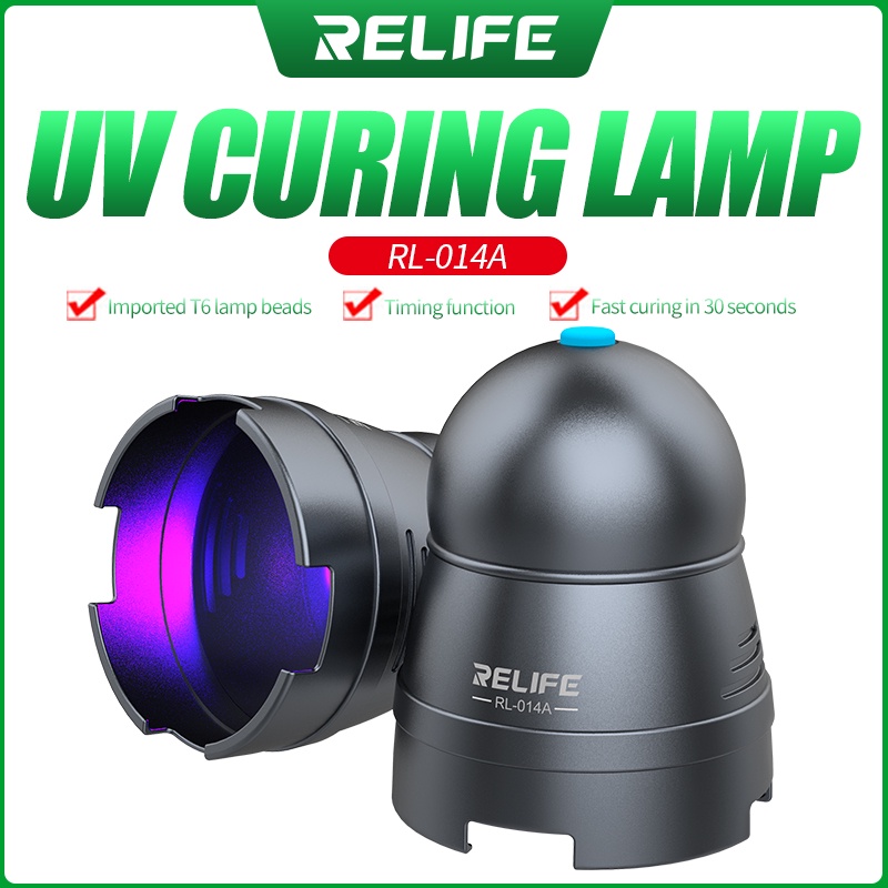 Relife RL-014A โคมไฟบ่มรังสียูวี มีประสิทธิภาพ สวิตช์เวลา ปรับได้ แบบพกพา ลูกปัดสีเขียว กาวน้ํามัน เครื่องมือบ่ม