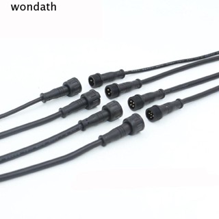 Wonda ตัวเชื่อมต่อไฟ LED ตัวผู้ เป็นตัวเมีย 20 ซม. 2Pin 3Pin 4Pin 2Pin 3Pin แจ็ค 4Pin สายเคเบิลสีดํา IP67