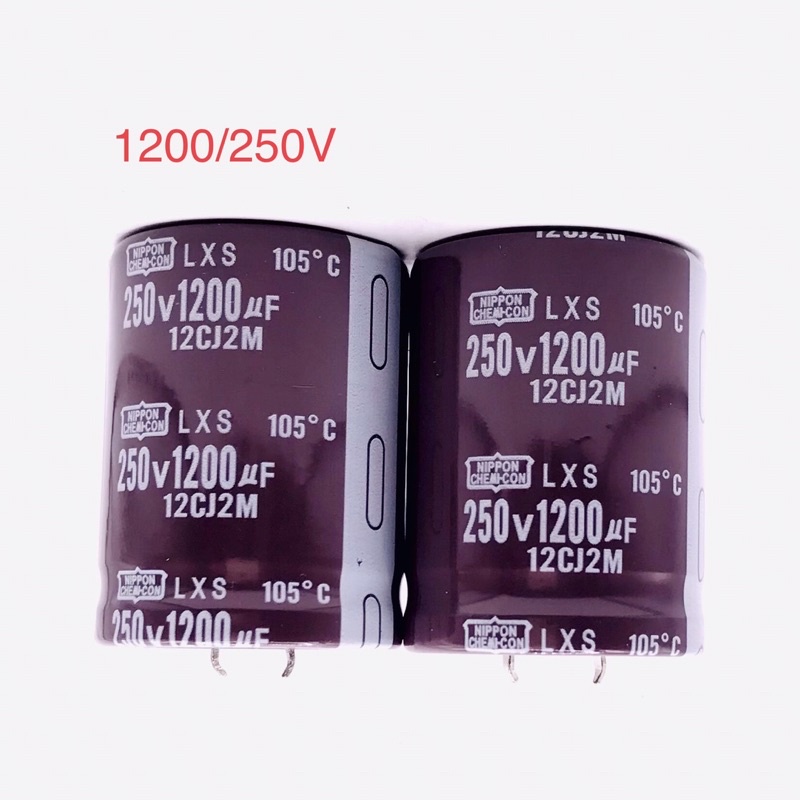 Capacitor 1200UF/250V 105องศา(Nippon) คาปาซิเตอร์