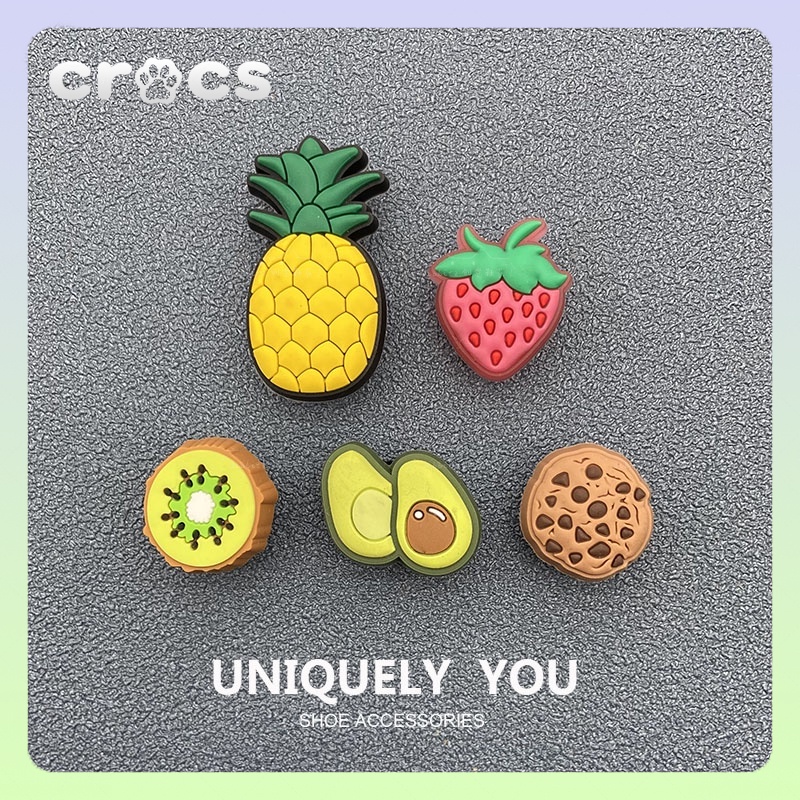 jibbitz crocs อุปกรณ์เสริมหัวเข็มขัด ลายการ์ตูนผลไม้ สําหรับรองเท้า jibbitz crocs เกาหลี
