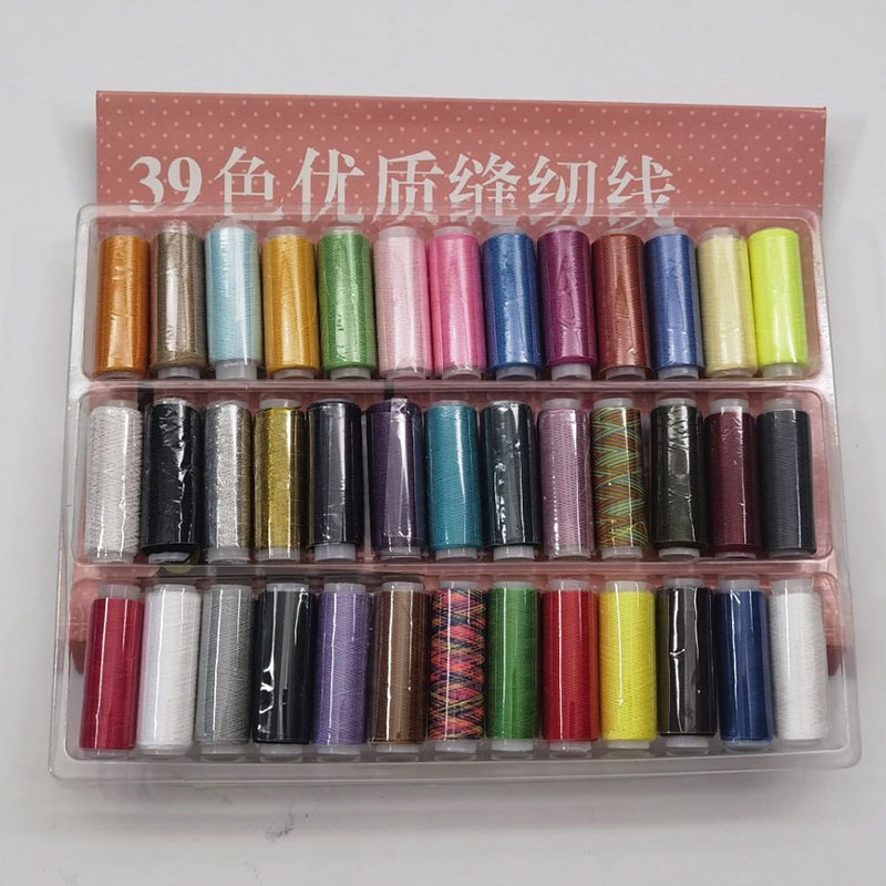 ด้ายโพลีเอสเตอร์ 402 12 24 39 สี สําหรับเย็บผ้า