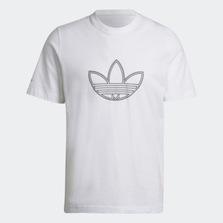 adidas ไลฟ์สไตล์ เสื้อยืด adidas SPRT Outline Logo ผู้ชาย สีขาว HE4682