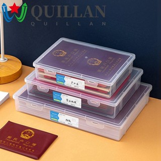 Quillan กล่องเก็บเอกสาร แบบใส ป้องกันความชื้น ทนต่อการสึกหรอ 1 ชิ้น