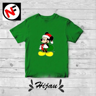 เสื้อยืด พิมพ์ลาย Nf MICKEY MERRY CHRISTMAS สําหรับผู้ชาย และผู้หญิง