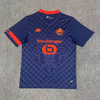 เสื้อกีฬาแขนสั้น ลายทีมชาติฟุตบอล Lille 2 Away Club Jersey S-XXL 23-24 ชุดเยือน สําหรับผู้ชาย