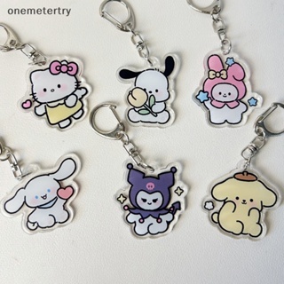 Onem พวงกุญแจ จี้ฟิกเกอร์การ์ตูนอนิเมะ Hello Kitty My Melody Cinnamoroll Kawaii สําหรับตกแต่งกระเป๋าเป้สะพายหลัง