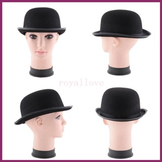 Royal Kids หมวกปีกสั้น สีดํา สําหรับแต่งตัวปาร์ตี้วิคตอเรีย