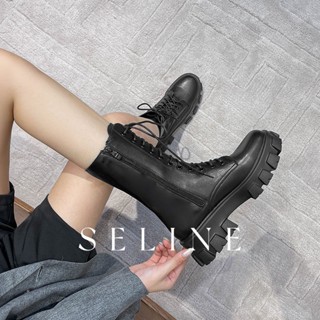 SELINE  แฟชั่นรองเท้า บูท รองเท้าบูทยาว ไซส์ใหญ่ รองเท้า boots พิเศษ Unique คุณภาพสูง ทันสมัย B92F08A 37Z230910