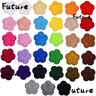 Future แผ่นแพทช์ ลายดอกไม้ 5 กลีบ 33 ชิ้น สําหรับติดเสื้อแจ็กเก็ต กระเป๋า