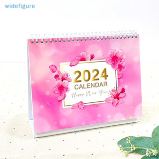 Widefigure ปฏิทินตั้งโต๊ะ ปี 2024 รายเดือน รายวัน แพลนเนอร์ ปฏิทินตั้งโต๊ะ ขนาดเล็ก ปฏิทินตั้งโต๊ะ สําหรับบันทึกกิจกรรม ดี