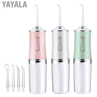 Yayala Water Dental Flosser  Electric Irrigator Memory Function Small Size with 4 Nozzles for Home Travel Business Trip