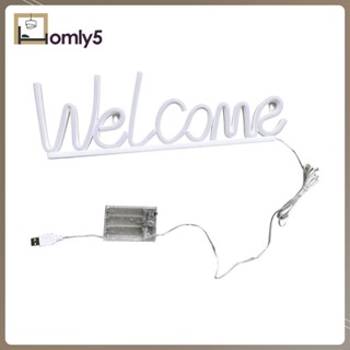 [Homyl5] ป้ายไฟนีออน LED ลาย Welcome สําหรับตกแต่งผนังบ้าน ผับ บาร์ กาแฟ