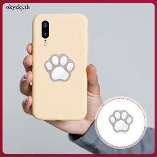 สติกเกอร์กระจก รูปอุ้งเท้าแมว ขนาดเล็ก สําหรับติดตกแต่งเคสโทรศัพท์ เลนส์กระจก