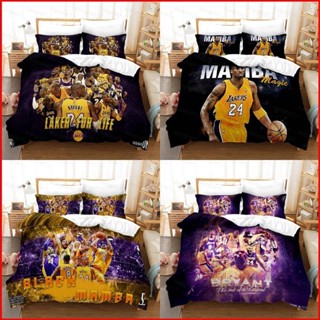 Yb1 Kobe Bryant 3in1 ชุดเครื่องนอน ผ้าปูที่นอน ปลอกหมอน ซักทําความสะอาดได้ สําหรับหอพัก BY1