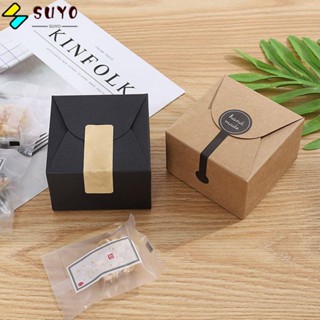 Suyo ป้ายแท็กกระดาษคราฟท์ ทรงสี่เหลี่ยม DIY สําหรับงานแต่งงาน ถุงขนม