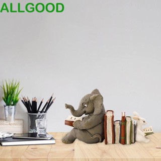 Allgoods ที่ตั้งหนังสือเรซิ่น รูปปั้นช้าง และกระต่ายน่ารัก สําหรับตกแต่งบ้าน