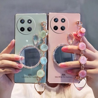 ใหม่ พร้อมส่ง เคสโทรศัพท์มือถือ แต่งโบว์ พร้อมกระจกแต่งหน้า และสายคล้องมือ สําหรับ Realme11 NFC RealmeC51 Realme 11 Pro+ NFC C51 4G 5G 2023