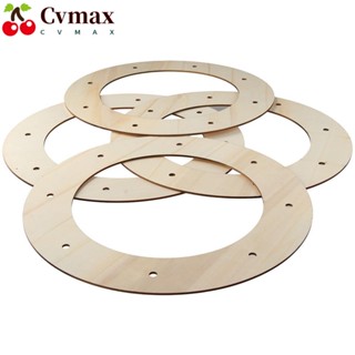 Cvmax พวงหรีดไม้เปล่า ทรงกลม ไม่มีรูพรุน สําหรับแขวนตกแต่งบ้าน DIY