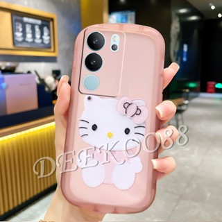 พร้อมส่ง ใหม่ เคสโทรศัพท์มือถือนิ่ม กันตก ป้องกันกล้อง ลายแมว KT น่ารัก สีขาว สีชมพู สําหรับ VIVOV29 VIVOV29 5G 2023