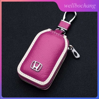 เคสกุญแจรีโมทรถยนต์ แบบหนัง มีซิป สําหรับ Honda CRV Accord Odyssey CIVIC FIT CITY