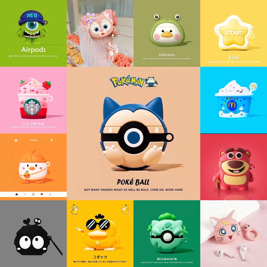 สําหรับ Hoco EW04 Plus เคส Case เคสหูฟัง ซิลิโคนน่ารักการ์ตูนคอลเลกชันใหญ่