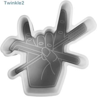 Twinkle แม่พิมพ์ซิลิโคน รูปมือศิลปิน 11*9.8*2.7 ซม. สีขาว สําหรับทําขนม