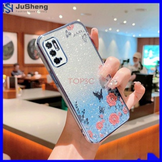 Jusheng เคสโทรศัพท์มือถือ ลายผีเสื้อกระพริบ สําหรับ Poco M3 Pro 5G MMHY