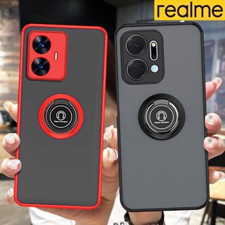 Realme C55 C53 C35 Realme 11 Pro+ Realme 10 Pro+ Realme 9 Pro+ โปร่งแสงกันกระแทกเปลือกแข็งแข็งพร้อมวงเล็บโลหะ