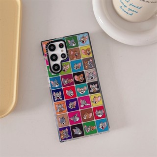 เคสโทรศัพท์มือถือ TPU ลายแมว และหนู สําหรับ Samsung Galaxy S23 S22Plus S22 S21 S20Ultra S20