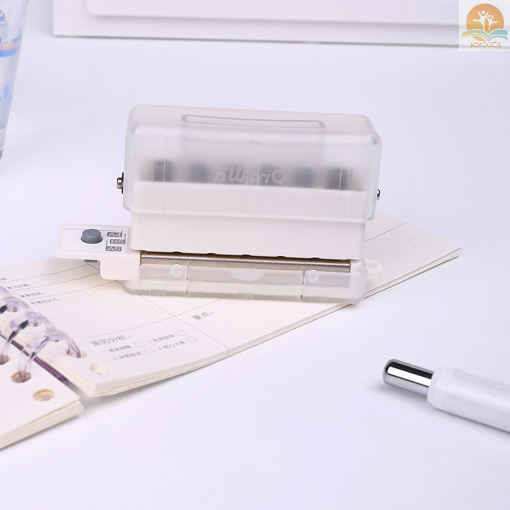 Kw-trio เครื่องเจาะรูกระดาษ ขนาดเล็ก 6 รู รองรับรู 20 26 30 รู รูรับแสง 5.5 มม. สําหรับสมุดไดอารี่ ปฏิทิน A4 A5 B5 - รูปที่ 3