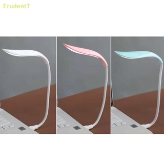 [ErudentT] โคมไฟตั้งโต๊ะ LED ขนาดเล็ก แบบพกพา หรี่แสงได้ ชาร์จ USB สําหรับแล็ปท็อป