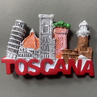 สติกเกอร์แม่เหล็กติดตู้เย็น เรซิน ลาย Architecture of the Leaning Tower of Pisa in Tuscany 3D แฮนด์เมด สําหรับตกแต่งตู้เย็น ของที่ระลึก ของสะสม