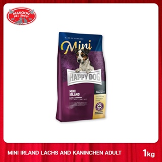 [MANOON] HAPPY DOG Mini Irland 1kg อาหารสุนัขสูตรเนื้อกระต่ายป่าและปลาแซลมอน