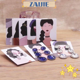 Zaijie24 แผ่นบอร์ดการ์ด หลากสี สําหรับโชว์ต่างหู DIY 100 ชิ้น