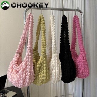 Chookey กระเป๋าสะพายไหล่ ทรงโท้ท ขนาดใหญ่ จุของได้เยอะ ลายสก๊อต สีพื้น สําหรับผู้หญิง