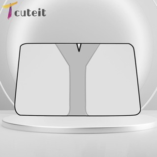 Tcuteit ที่บังแดดรถยนต์ เคลือบสีเงิน ป้องกันอินฟราเรด สําหรับรถยนต์ SUV