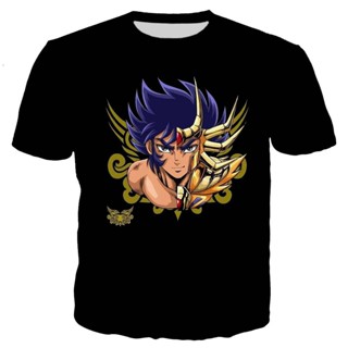 เสื้อยืด พิมพ์ลายอนิเมะ Saint Seiya สไตล์สตรีท 2022