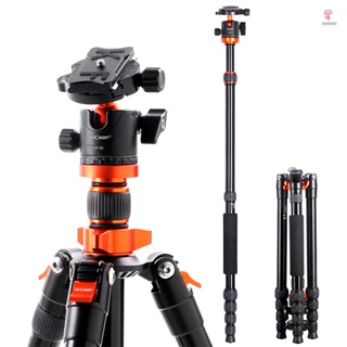 K&amp;F CONCEPT Portable Tripod Stand for Cameras - 10kg/22lbs Load Capacity - Foldable and Lightweight Aluminum Alloy Tripod