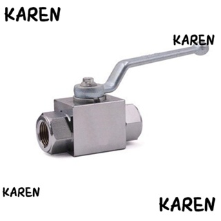 Karen วาล์วไฮดรอลิค เหล็กคาร์บอน 2 ทาง แรงดันสูง 7250 PSI 1/2 นิ้ว NPT KHB